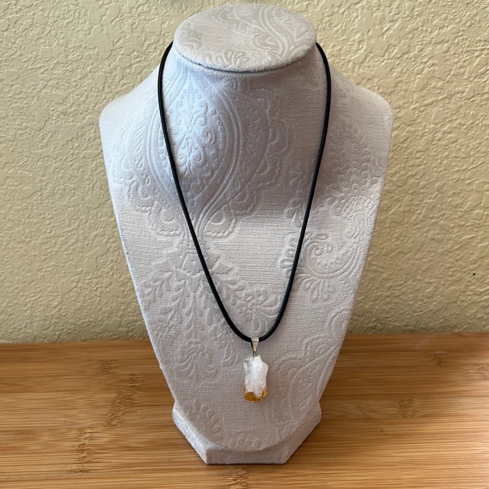 Citrine necklace handmade